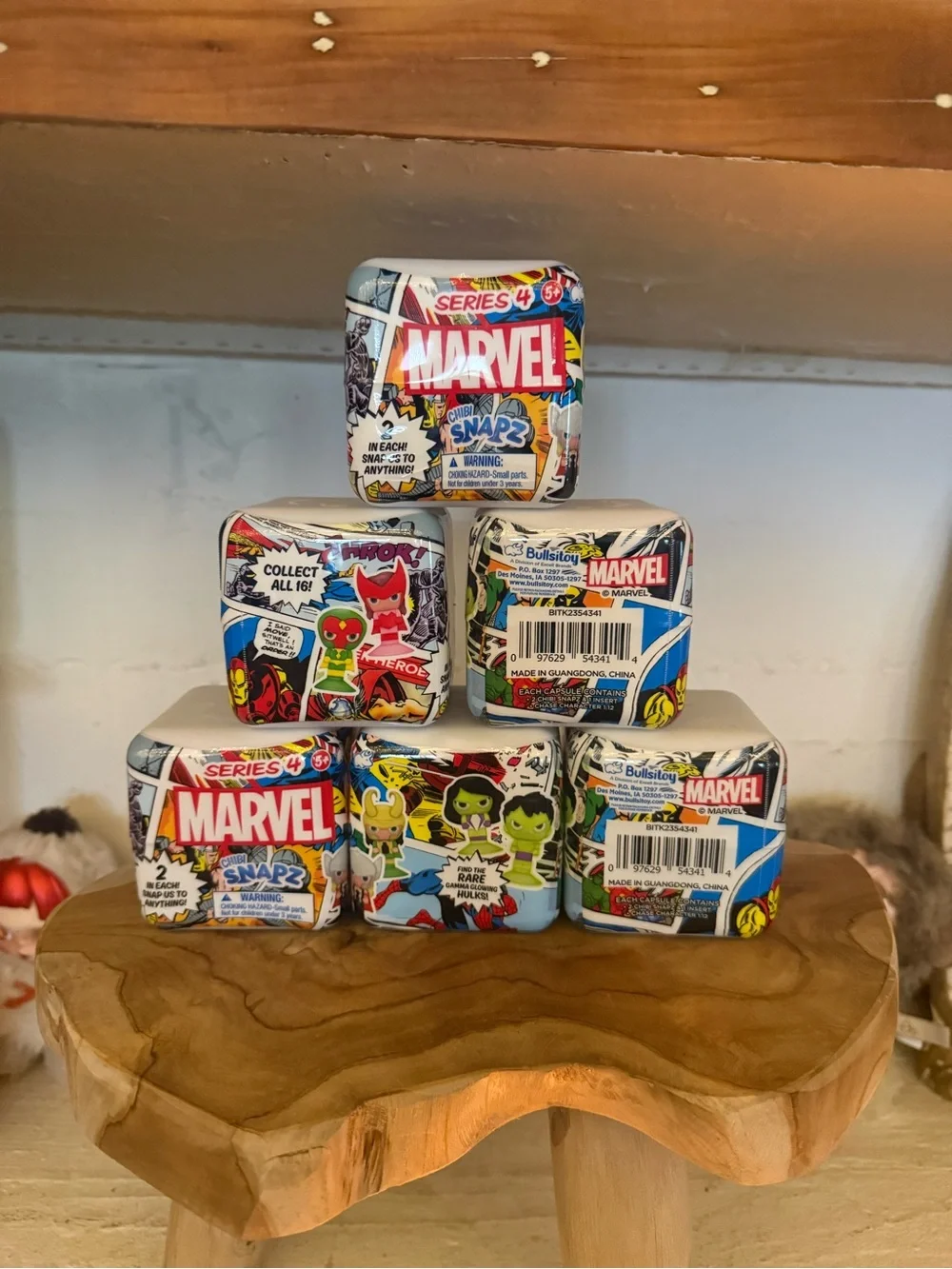 NEW Marvel Series 4 Chibi Snapz Mystery Mini Toy - Lot of 6